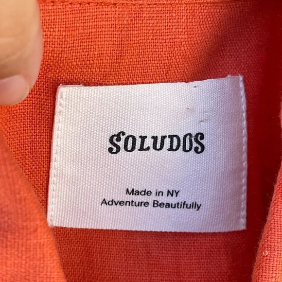 Soludos linen jacket shirt size medium - Picture 5 of 8